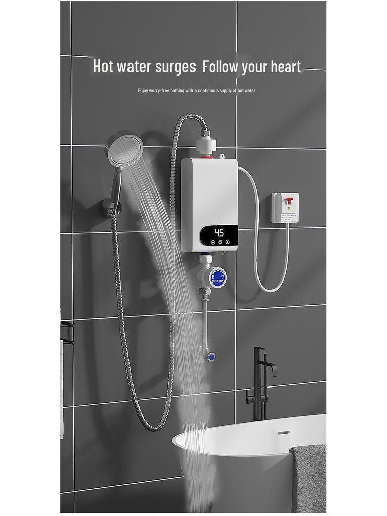 Компактный мгновенный электрический водонагреватель для душа с контролем температуры