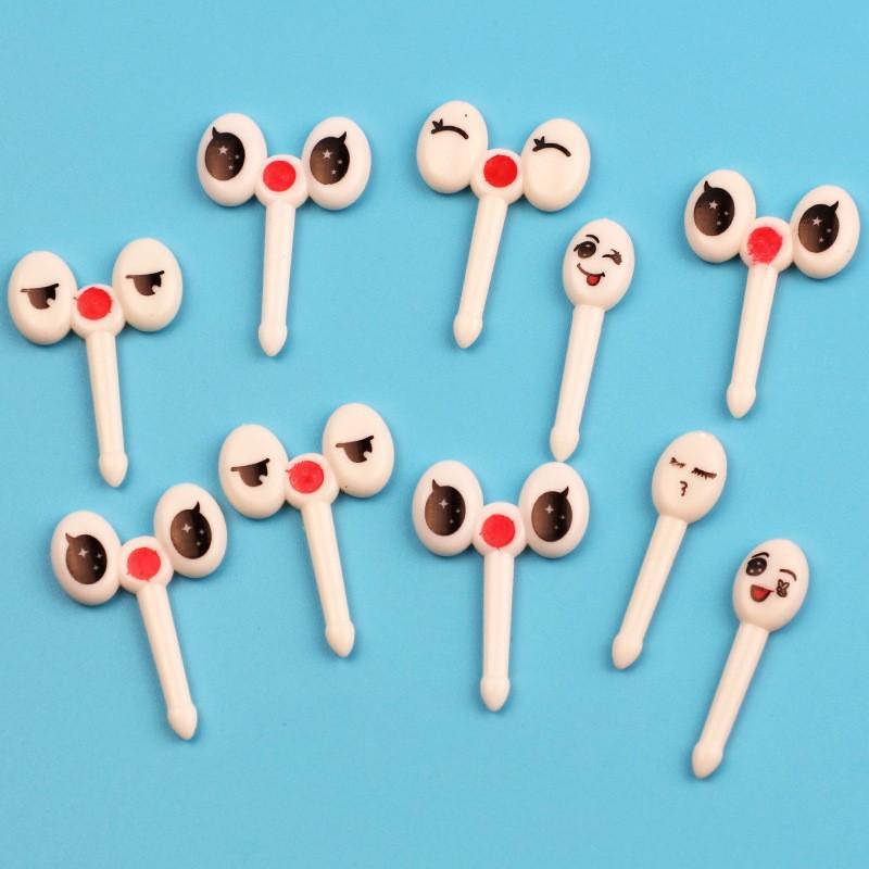 Creative Cartoon Animal Fruit Forks for Kids – Cute, Plastic Bento Picks for Household & Kitchen Use