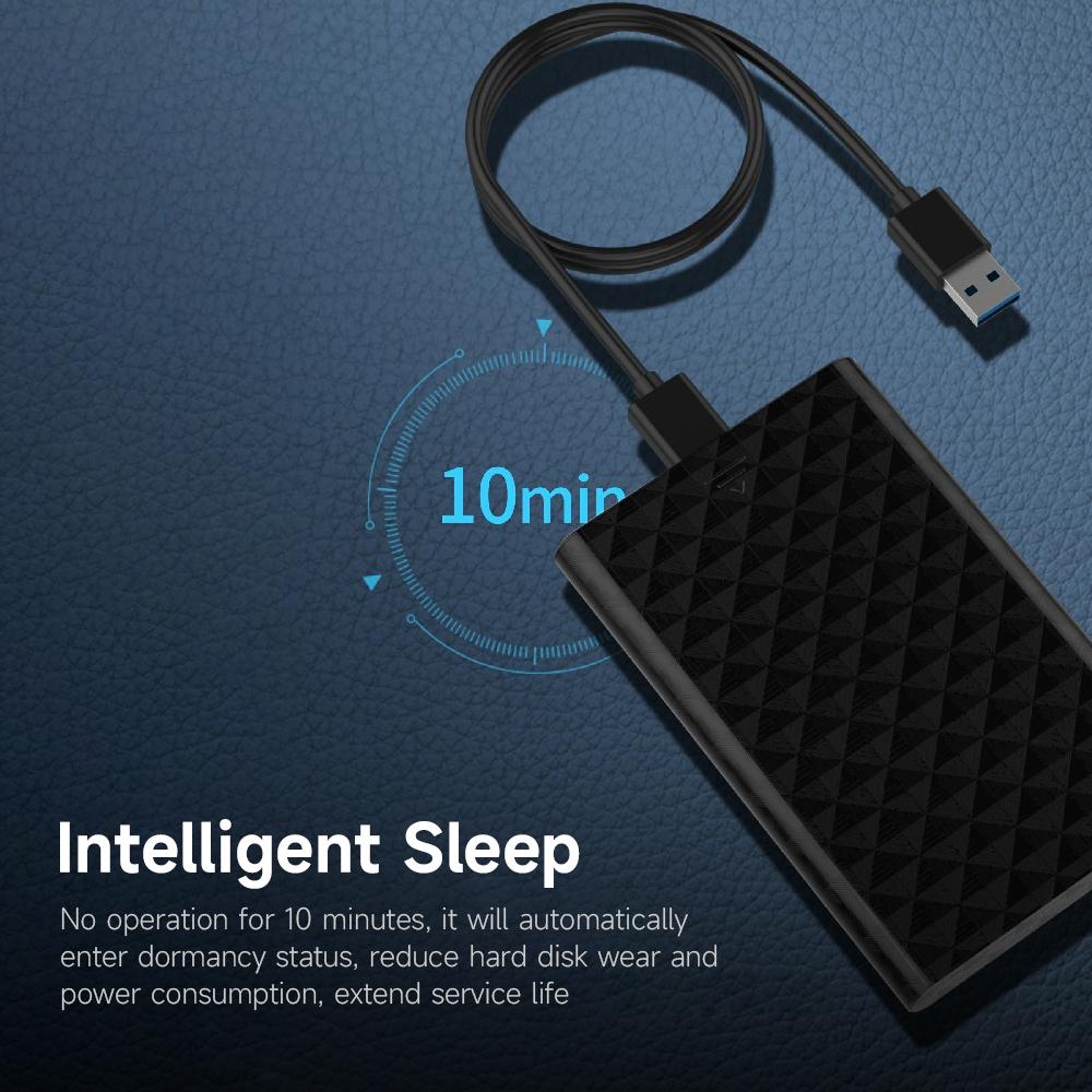 Lenovo S02 Корпус для жесткого диска 2,5-дюймовый корпус SSD SATAIII к USB3.0 Внешний чехол SATA 5 Гбит/с для коробки емкостью 6 ТБ для мобильного портативного жесткого диска