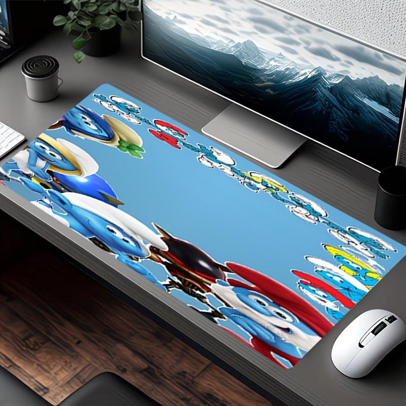 Blue Smurfs Print Mouse Pad, for Keyboard Pad Laptop PC Mat for Office Home Use, Desk Decor, Perfect Birthday Gift for Gamers
