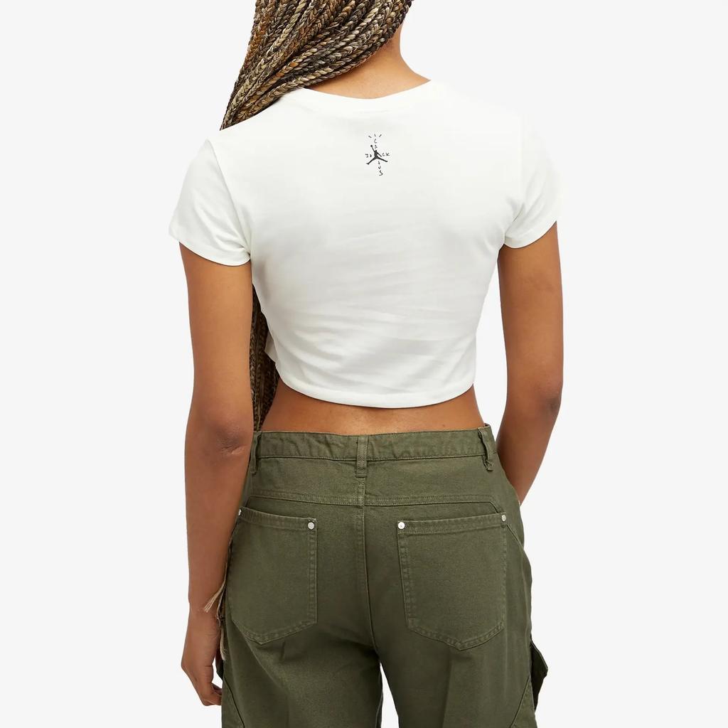 Air Jordan X Travis Scott Slim T-Shirt Sail Women Tops Cream FQ7805-133