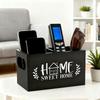 Wooden Remote Control Storage Box Simple Stationery Storage Box  Desktop Decoration