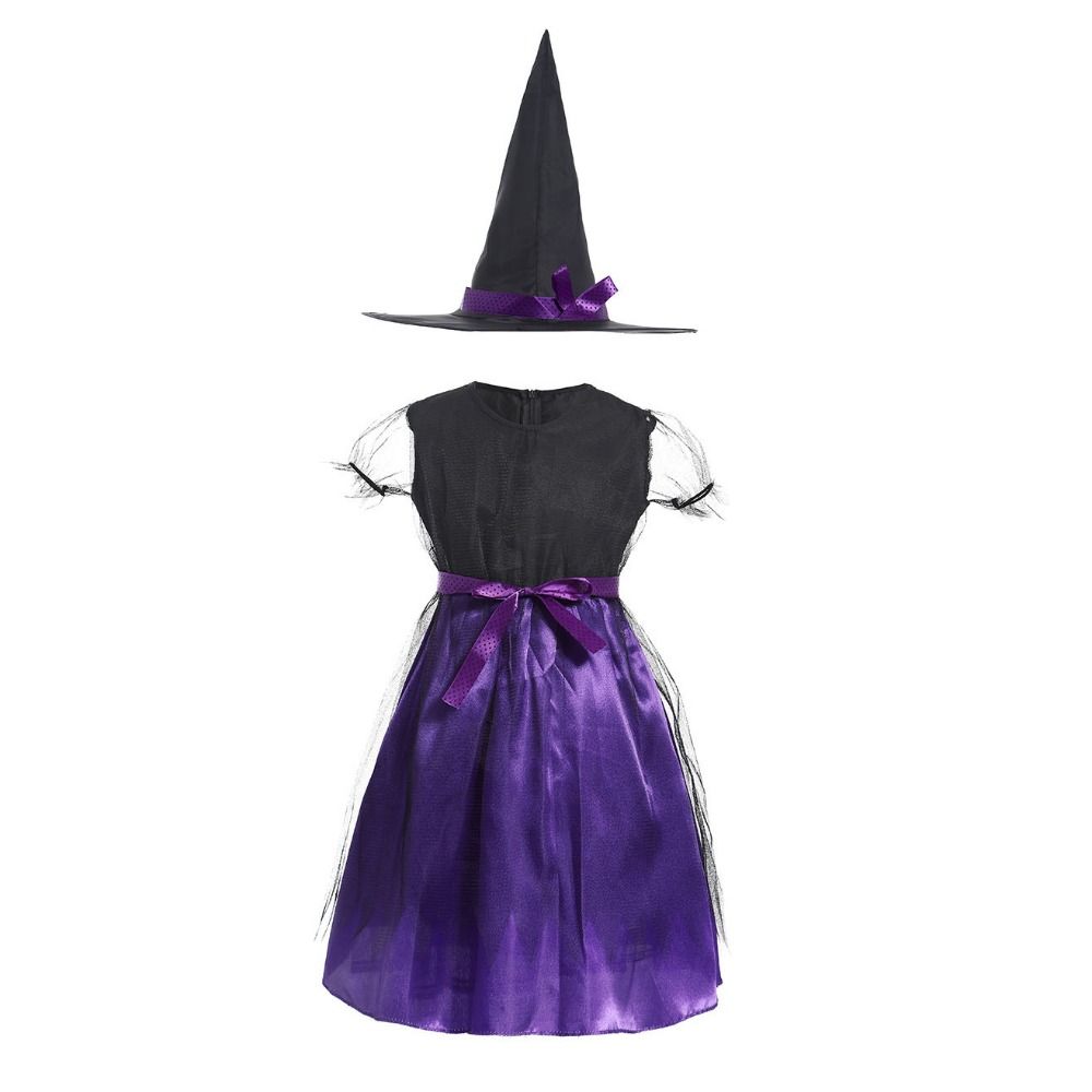 Clothes Halloween Witch Costume Glittery Mesh Dress Kid's Halloween Costume  Festival Party
