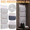 Storage Hanging Bag Fabric Door Storage Hanging Bag Wall-mounted Cotton and Linen Storage Bag