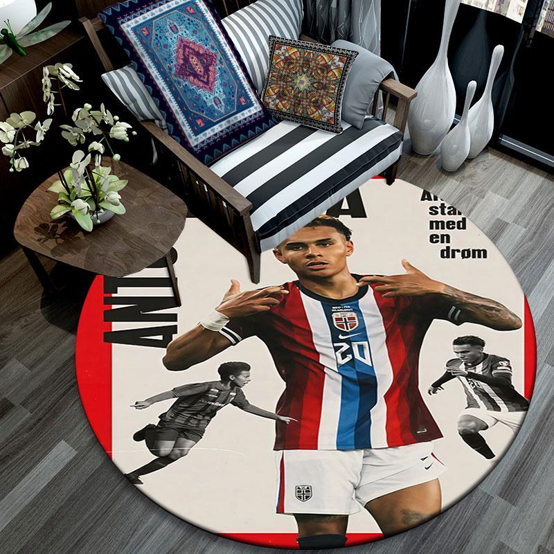 Antonio Art pattern round rug,Carpet Rug for Living Room Bedroom Playroom ,Non-slip Floor Mat,Holiday Gifts and Birthday Gifts.