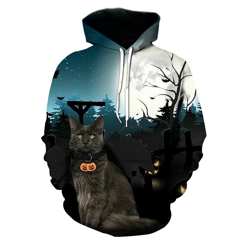 Толстовки с капюшоном Cartoon Kawaii с принтом 3D Cat, мужские и женские толстовки большого размера, пуловеры с длинным рукавом, толстовки с капюшоном, мужская одежда