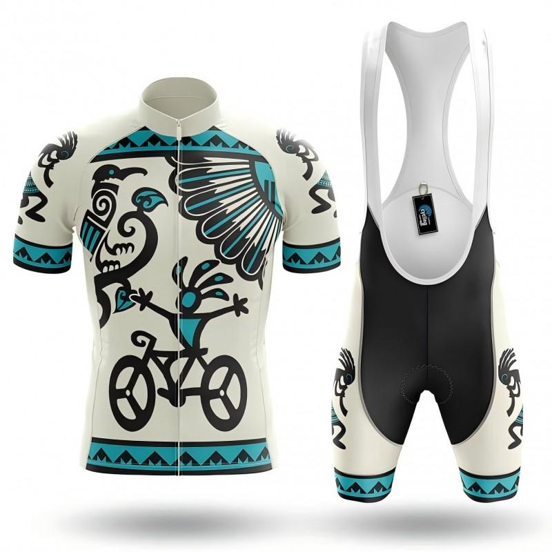 Mens Cycling Jersey Shorts Set Quick-Dry Moisture-Wicking Performance Bike Wear Road Riding