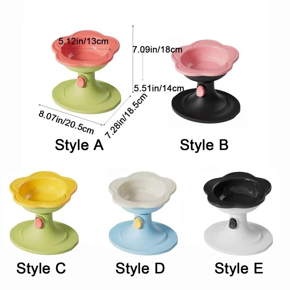 Керамическая миска для кошек большой вместимости Миски для собак в виде цветка Прочная миска на высокой ножке для питомцев Кормление питомца