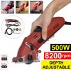 500W Mini Circular Saw Hand Tool Electric Wood Cutting Tool Vacuum Tube Tile Cutter DIY Power Tools with 3 Blades