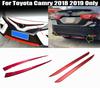 4 шт. Красный цвет Накладка на решетку переднего и заднего бампера для Toyota Camry 2018 2019