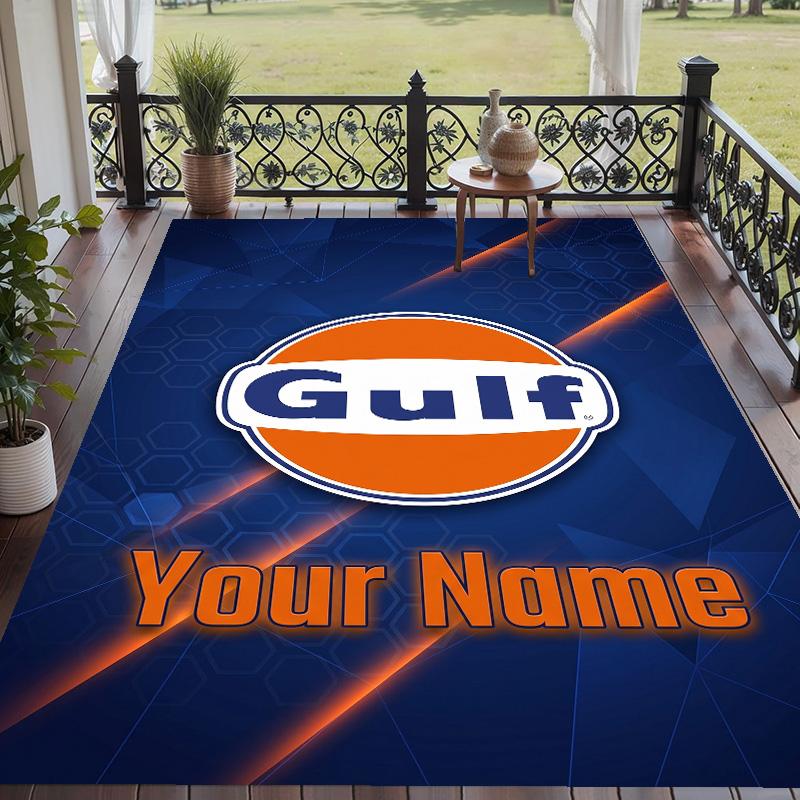 Custom Text Printed Rug Gulf Non Slip Floor Carpet For Home Room Decor