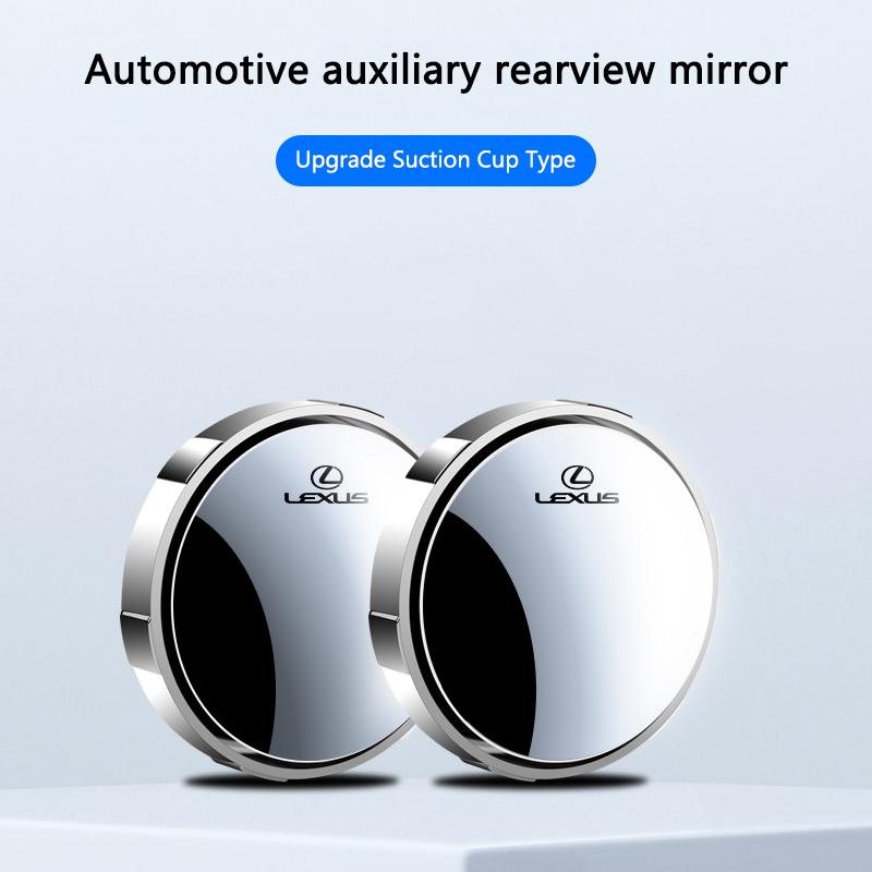 WRSP5 2Pcs Round Frame Convex Blind Spot Mirror Wide-angle Adjustable Rearview Mirror For Lexus ES RX NX LS UX LM LX GX LC RZ IS CT GS