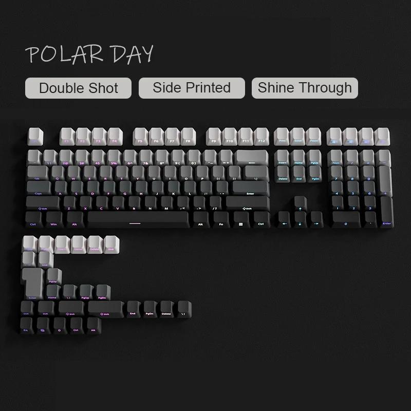Xiaomi 2025 New 135 PBT Keycaps Side Print Keycap Set Double Shot Shine Gradient Keycaps Cherry Profile For Mechanical Keyboard Keycap