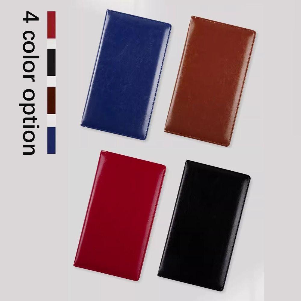 PU Leather A6 File Folder Storage Slot Writing Pad Fashion Order Dishes Note Holder  Office School