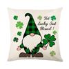 Combination Festival Cushion St. Patrick's Day Cushion Green Plaid Four-leaf Clover Sofa Cushion