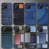 Джинсовый ковбойский джинсовый чехол для телефона с принтом для Iphone 11 12 Mini 13 14 Pro Xs Max X 8 7 6s Plus 5 Se Xr Shell