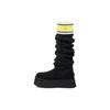 Classic Sweater Letter Tall Boot Black (Womens) Women Sneakers 1144044-BLK