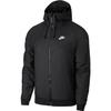 Solid Color Logo Print Hooded Sports Jacket Men Jackets Black AT5271-010