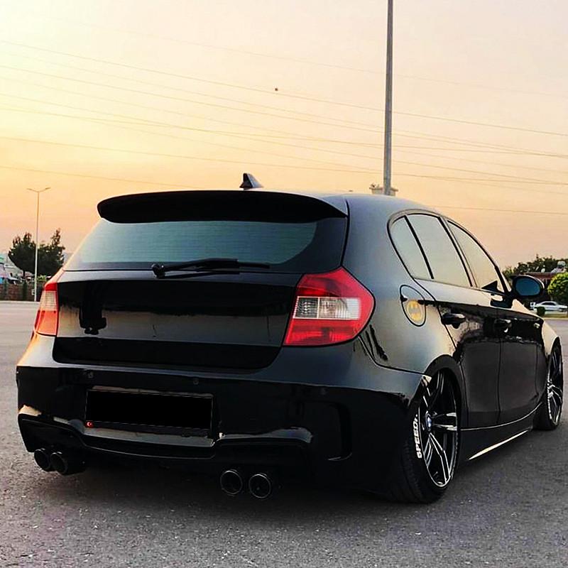 Для 2004-2012 BMW 1 серии хэтчбек E81 E87 116i 120i 118i задняя крышка багажника, спойлер на крыше, крыло, черный карбоновый тюнинг