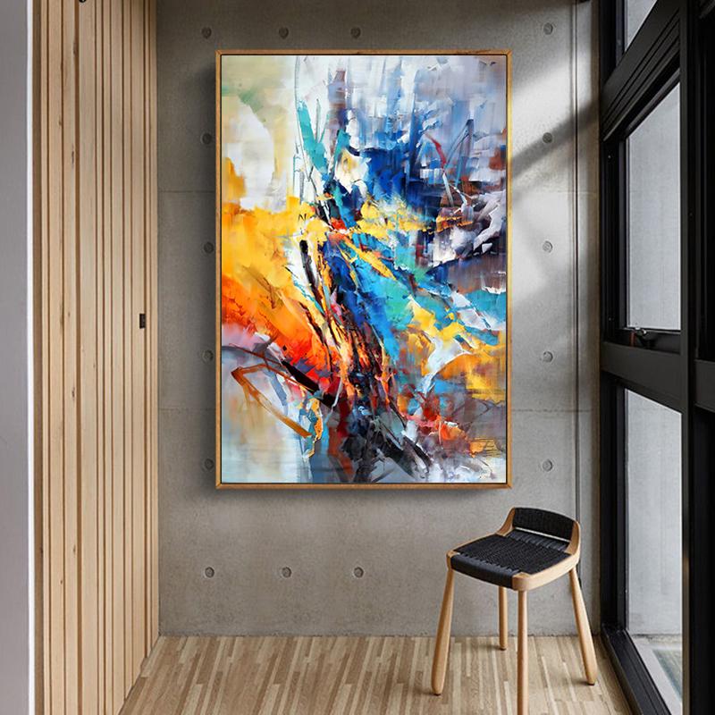 Canvas Print Colorful Abstract Wall Art Oil Painting On The Wall Posters Modern Home Living Room Decorative Pictures Mural