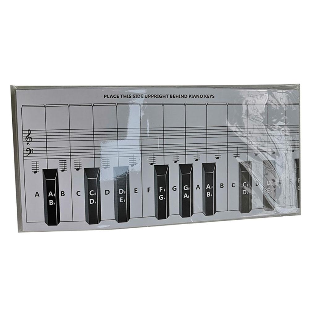 1× 122* 14* 0.2cm Practice Keyboard & Note Chart for Behind the Piano Keys