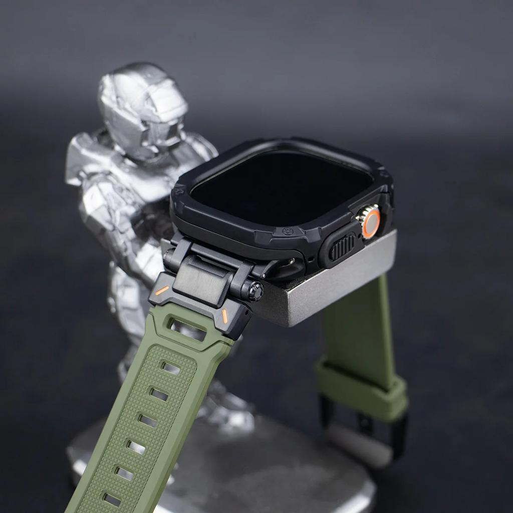 Ремешок+Чехол для Apple Watch Band Ultra 2 49 мм 44 мм 45 мм Защитный чехол из ТПУ Силиконовый браслет для IWatch Series 9 8 7 6 5 4