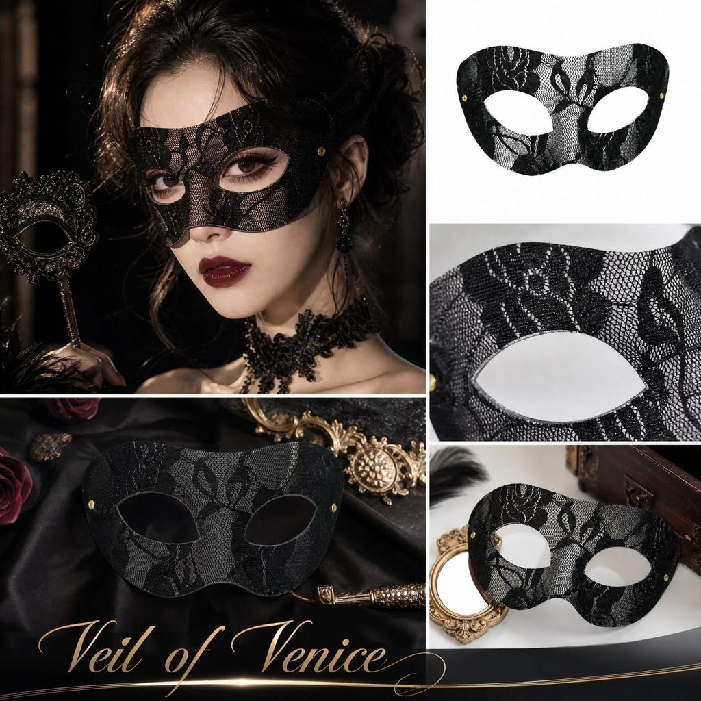 Half Face Lace for Masquerade Ball - Mysterious Eye
