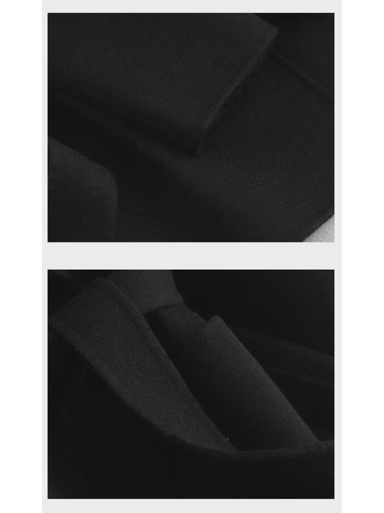 Женское короткое двухстороннее кашемировое пальто - коллекция осень/зима 2024 г.