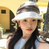 High-grade imitation flax fisherman's hat children's summer face small breathable basin hat travel sunscreen sun hat tide