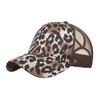 Leopard Print, Tiger Print, Ponytail, Baseball Net Cap, Baseball Cap, Bundle Cap, Cap, Sun Hat.