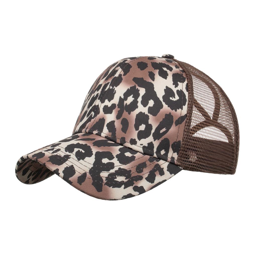 Leopard Print, Tiger Print, Ponytail, Baseball Net Cap, Baseball Cap, Bundle Cap, Cap, Sun Hat.