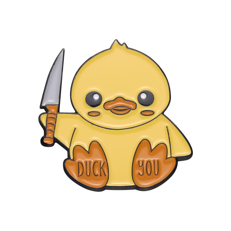 Милые животные эмалевые значки на заказ утка гусь курица броши лацканные значки мультяшные животные ювелирные изделия подарок для детей друзей