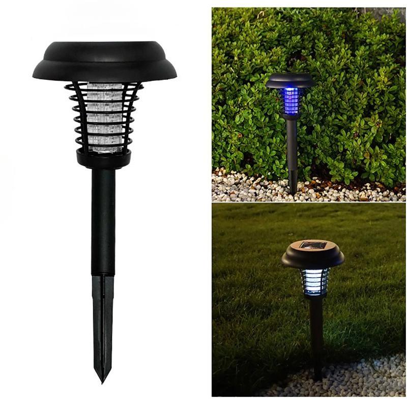 Солнечный уничтожитель комаров с 2 режимами освещения, водонепроницаемый светодиодный фонарь для улицы, уничтожитель насекомых, лампа-репеллент от комаров для сада, газона, кемпинга