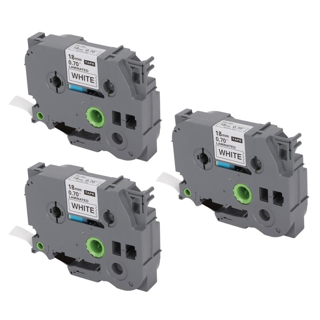 Label Maker Tape 18mm Width 8M Length Black On White Label Maker Refills for TZe 141 for TZe 241