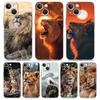 Чехол для телефона «Лев Альфа-самец Детеныш» для iPhone 11 Чехлы iPhone 15 12 13 14 16 Pro Max X XR XS 14 15 Plus 16Pro iPhone16 Прозрачная крышка