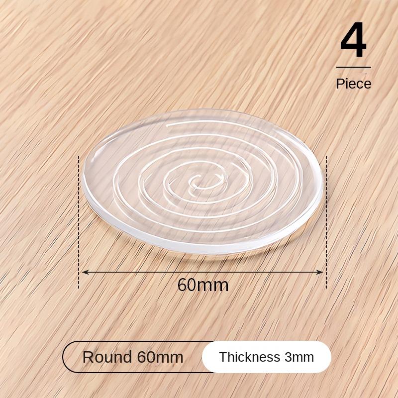 3585 4 шт./комплект прозрачный силиконовый коврик для ног мебели стол диван ноги ПУ клейкая заплатка антистолкновения ножки кровати бесшумный нескользящий коврик