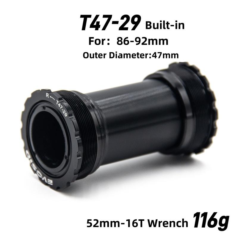 EVOSID MTB Велосипедная Каретка T47 24MM MTB/Шоссейного Велосипеда Шатун DUB 29MM Подшипник Резьбовая BB 86-92мм BSA 68-73мм Велосипедные Аксессуары