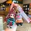 Keychain Pendant Anime Demon Slayer Kimetsu No Yaiba Kamado Tanjirou Double Sided HD Bag Pendant Gift For Fans Cosplay Props Jewelry Gift