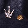 Элегантная мини-брошь в виде короны, мужская простая брошь, ретро-значок для украшения, высококлассный цветок на лацкан пиджака, булавка для воротника рубашки