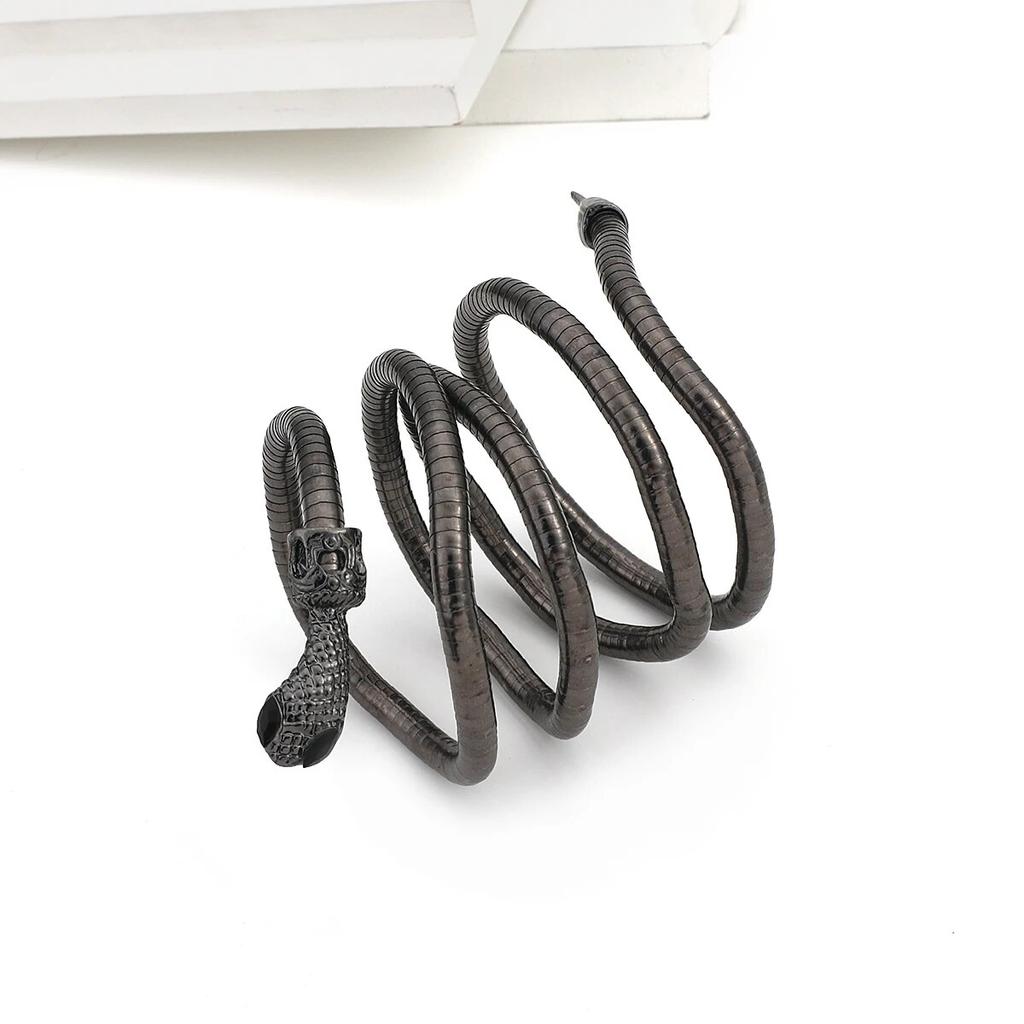 Панк-бенди, ожерелье со змеей, складной браслет для женщин и мужчин, массивные ювелирные изделия