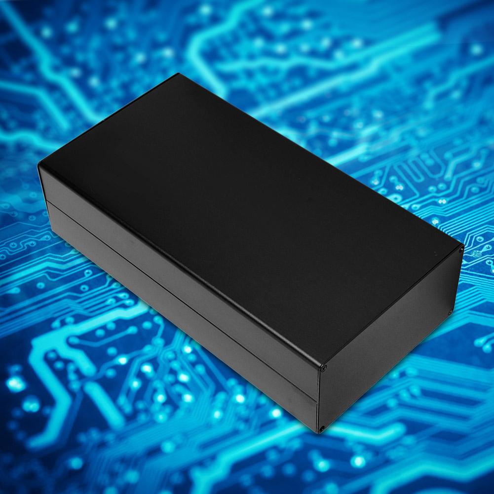 Алюминиевый корпус Распределительная коробка для печатной платы Электрический аксессуар Пескоструйный черный Рассеивание тепла для GPRS