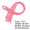 28'' Long Synthetic Zizi Braid Hair Straight Colorful Zizi Box Braids Crochet Hair Extension Pink Write Purple for Women Party