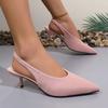 Ladies Shoes 2025 Slip-on Women's High Heels Shallow Office and Career Summer Plus Size Best Seller Closed Toe Sandals