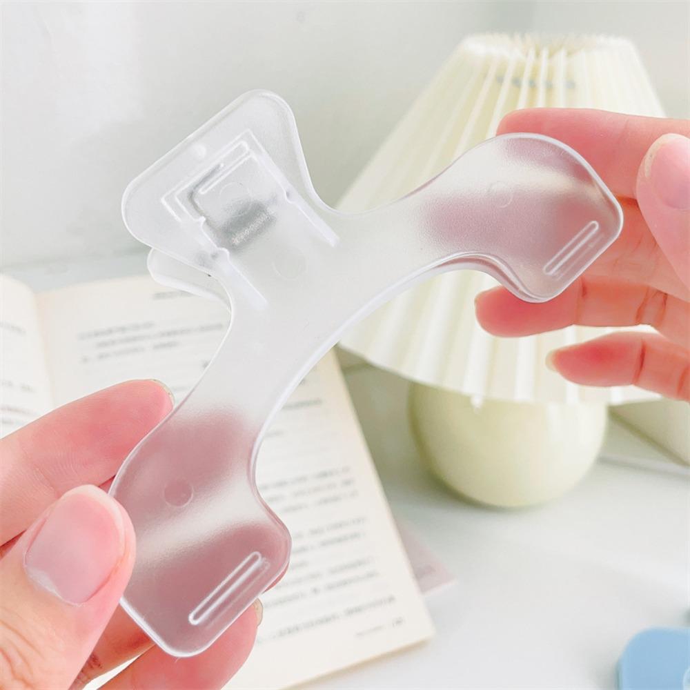 2pcs Fixed Book Holder Reading Bookmark Holder Offices Supplies Page Holder Clip Acrylic Book Clip