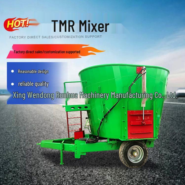 Vertical Twin-Shaft TMR Mixer for Fattening Cattle: Automatic Weighing and Feed Preparation Machine