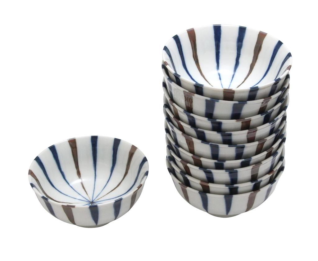 Castle Enterprises Professional Cooking Series Aijukusa Round Bowls, Set of 10, Size: 11.6cm Diameter X 5.6cm Thick