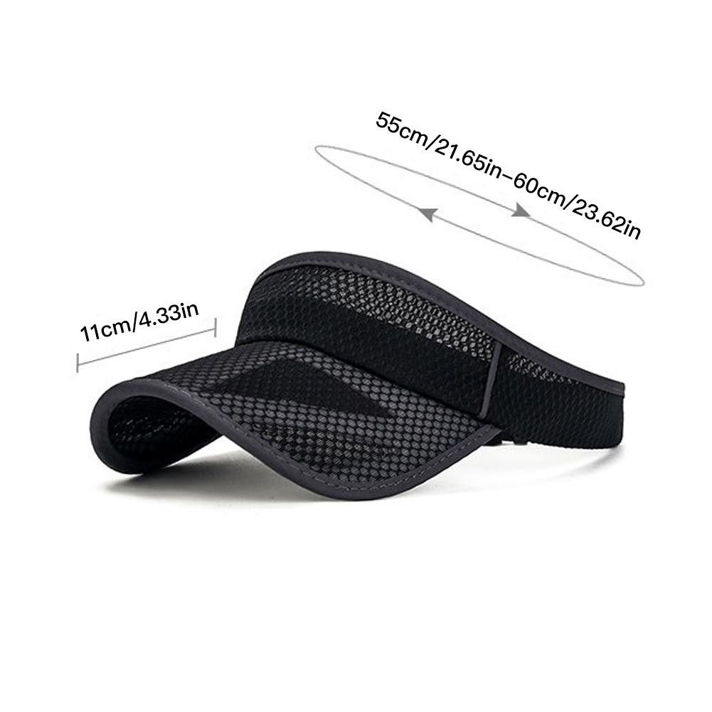Adjustable Breathable Anti UV Empty Top Sun Visor Unisex Cap For Outdoor Sports Tennis Golf Running Beach Travel Party