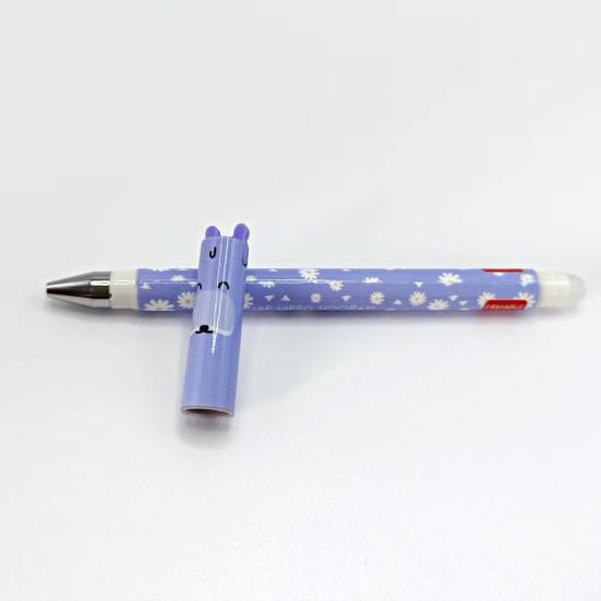 Стираемые гелевые ручки, гелевые ручки-роллеры с изображением животных из мультфильмов, наконечник 0,5 мм, черные/синие чернила, заправляемые ручки для письма, школьные канцелярские принадлежности