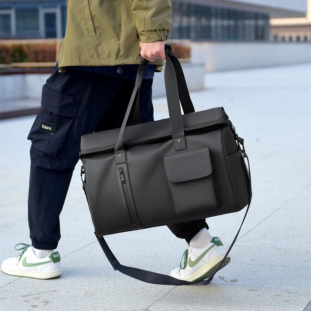 Крутая мужская сумка для фитнеса через плечо, водонепроницаемая спортивная сумка для сухого и влажного хранения, простая сумка для ручной клади