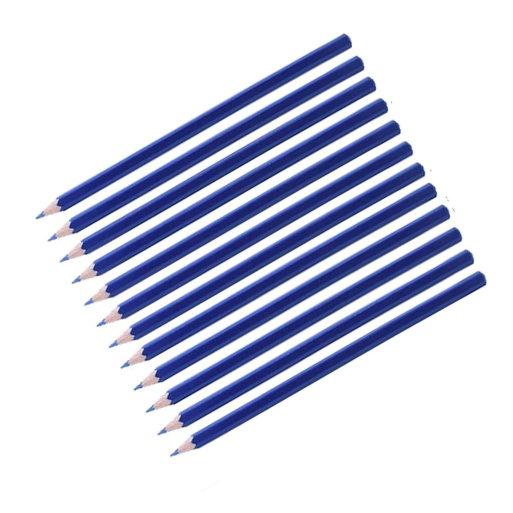 12 Pcs Water Soluble Pencil Blue Sewing Marking Pen Fabric Marker for Clothing Shoes Making